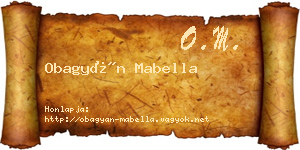 Obagyán Mabella névjegykártya